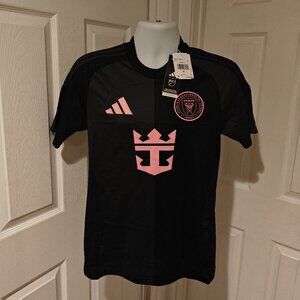 Adidas Inter Miami FC 25/26 Away Jersey Messi Black NWT Men's Size S Soccer MLS